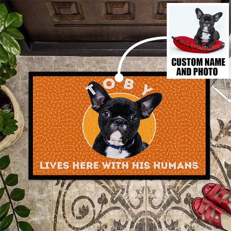 Personalized Dog Pet Door Mat Inside Rug Floor Outdoor Mats Decorations 07362