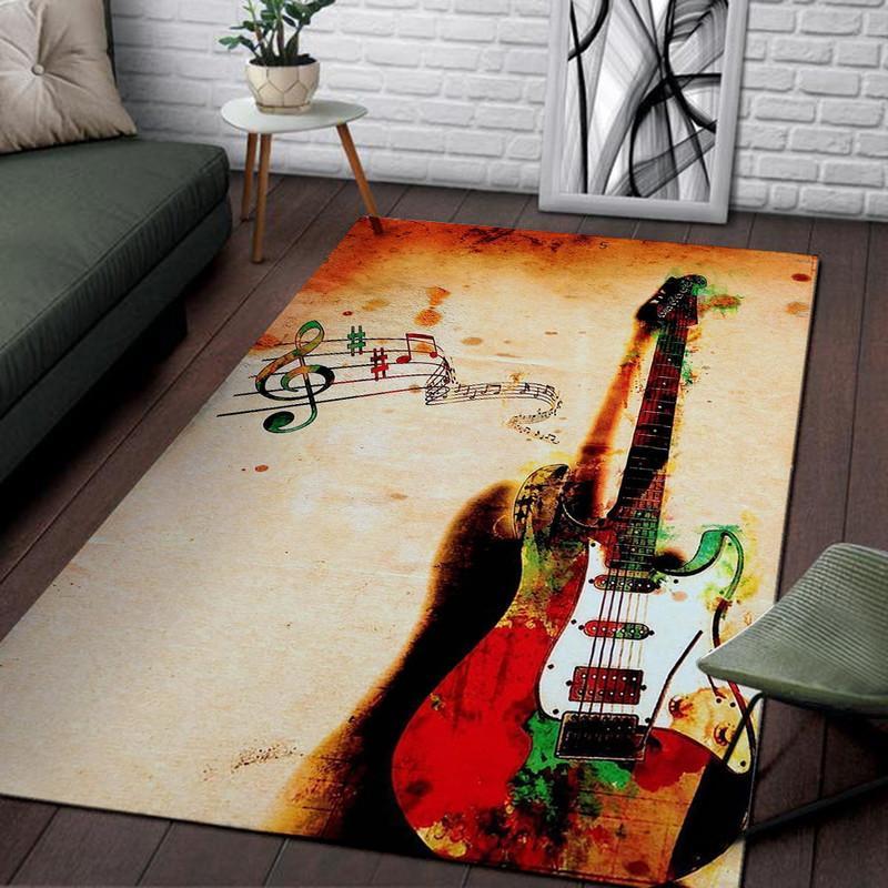 Guitar Music Rug 06774