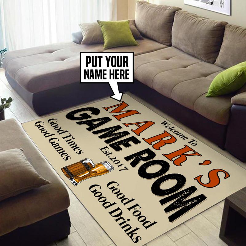 Personalized Game Room Rug 05485