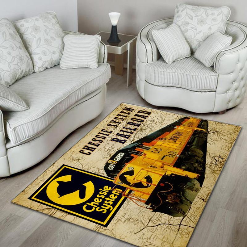 Chessie System Locomotive Rairoad Rug 05199