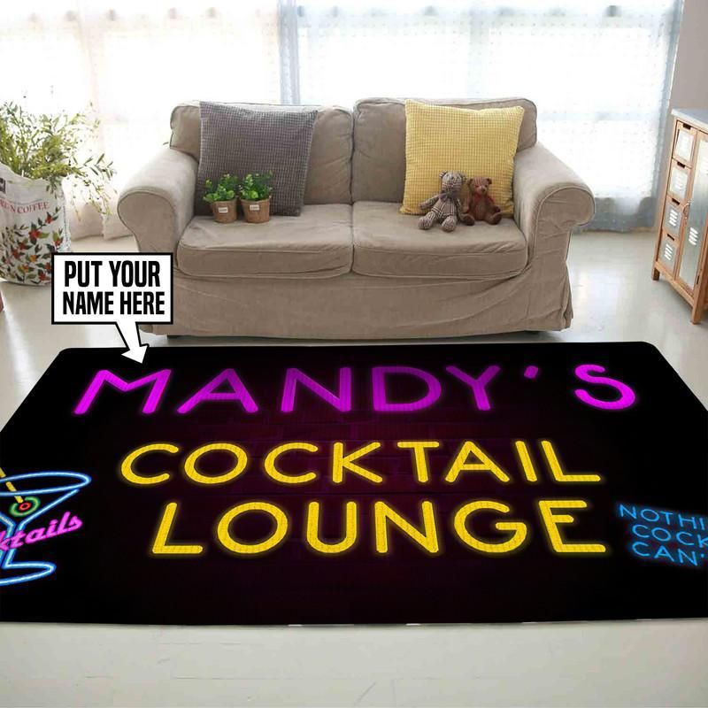 Personalized Cocktail Lounge Rug 06822