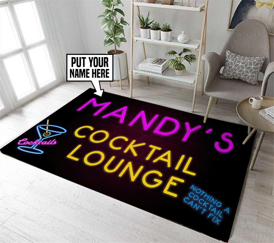 Personalized Cocktail Lounge Rug 06822