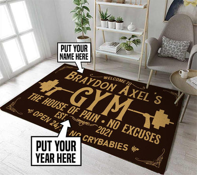 Personalized Gym Room Rug 06640