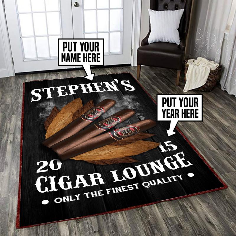 Personalized Cigar Lounge Rug 06233