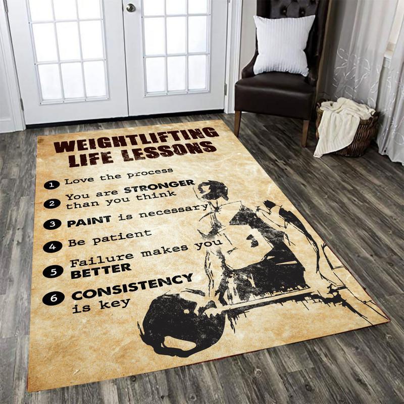 Weightlifting Life Lessons Rug 06621