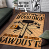 Personalized Woodworking Woodshop I Wood Rather Be Making Sawdust Rug 06178