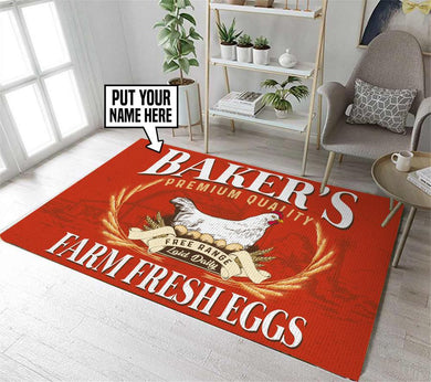 Personalized Fresh Eggs Rug 05778