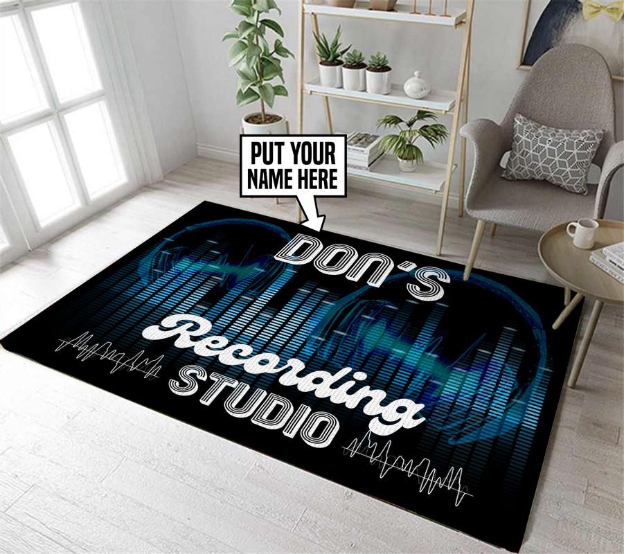 Personalized Recording Studio Rug 06246