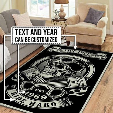 Personalized Biker Motocycle Rug 07200