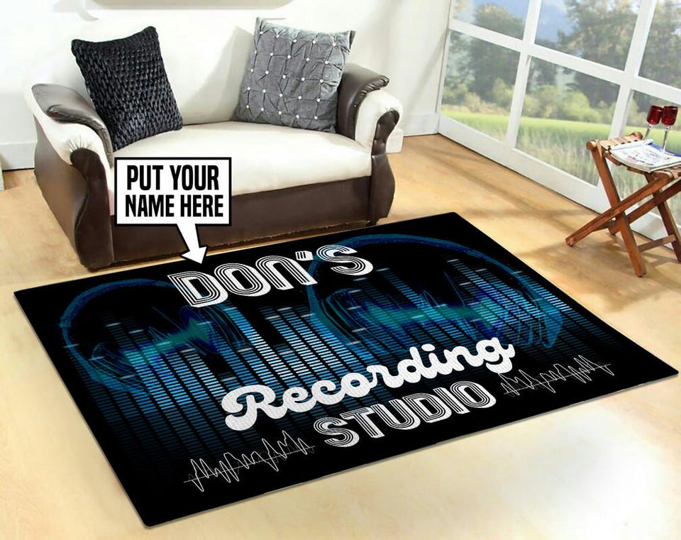 Personalized Recording Studio Rug 06246
