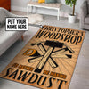 Personalized Woodworking Woodshop I Wood Rather Be Making Sawdust Rug 06178