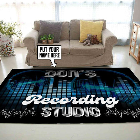 Personalized Recording Studio Rug 06246