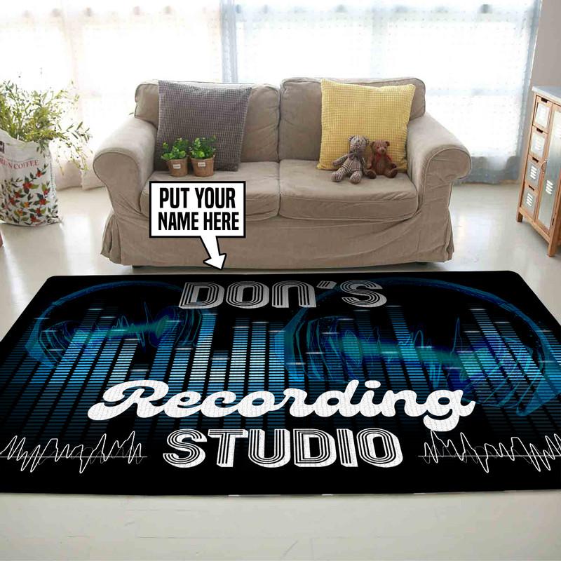 Personalized Recording Studio Rug 06246