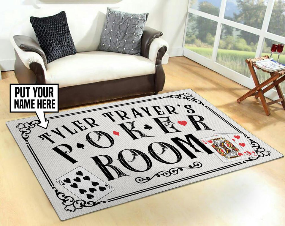 Personalized Poker Room Rug 06316