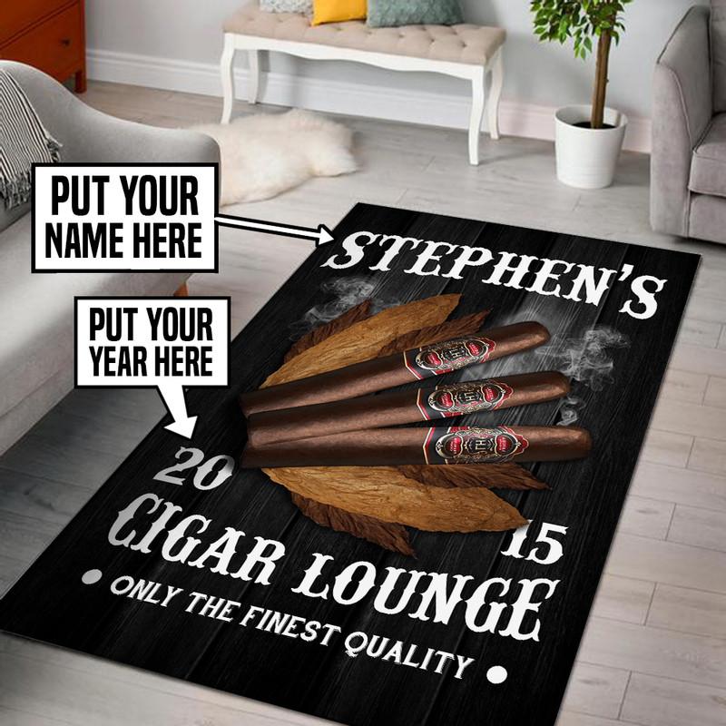 Personalized Cigar Lounge Rug 06233