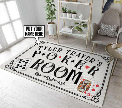 Personalized Poker Room Rug 06316
