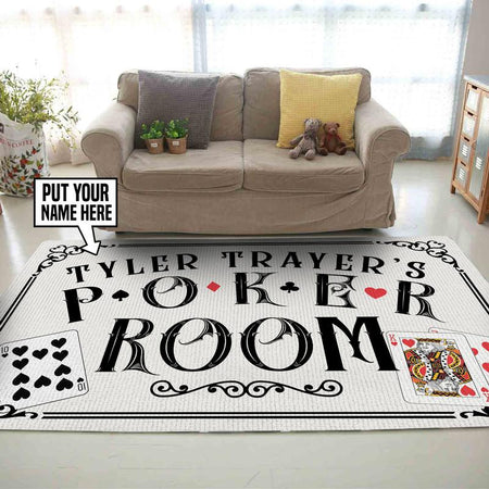 Personalized Poker Room Rug 06316