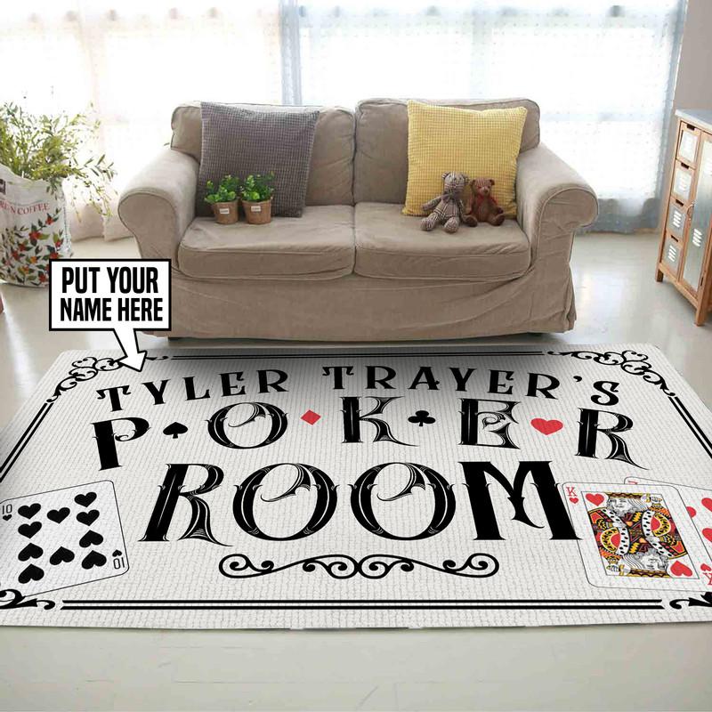 Personalized Poker Room Rug 06316