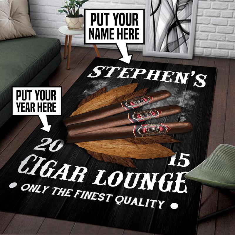 Personalized Cigar Lounge Rug 06233