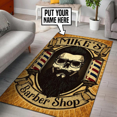 Personalized Barber Shop Rug 06007