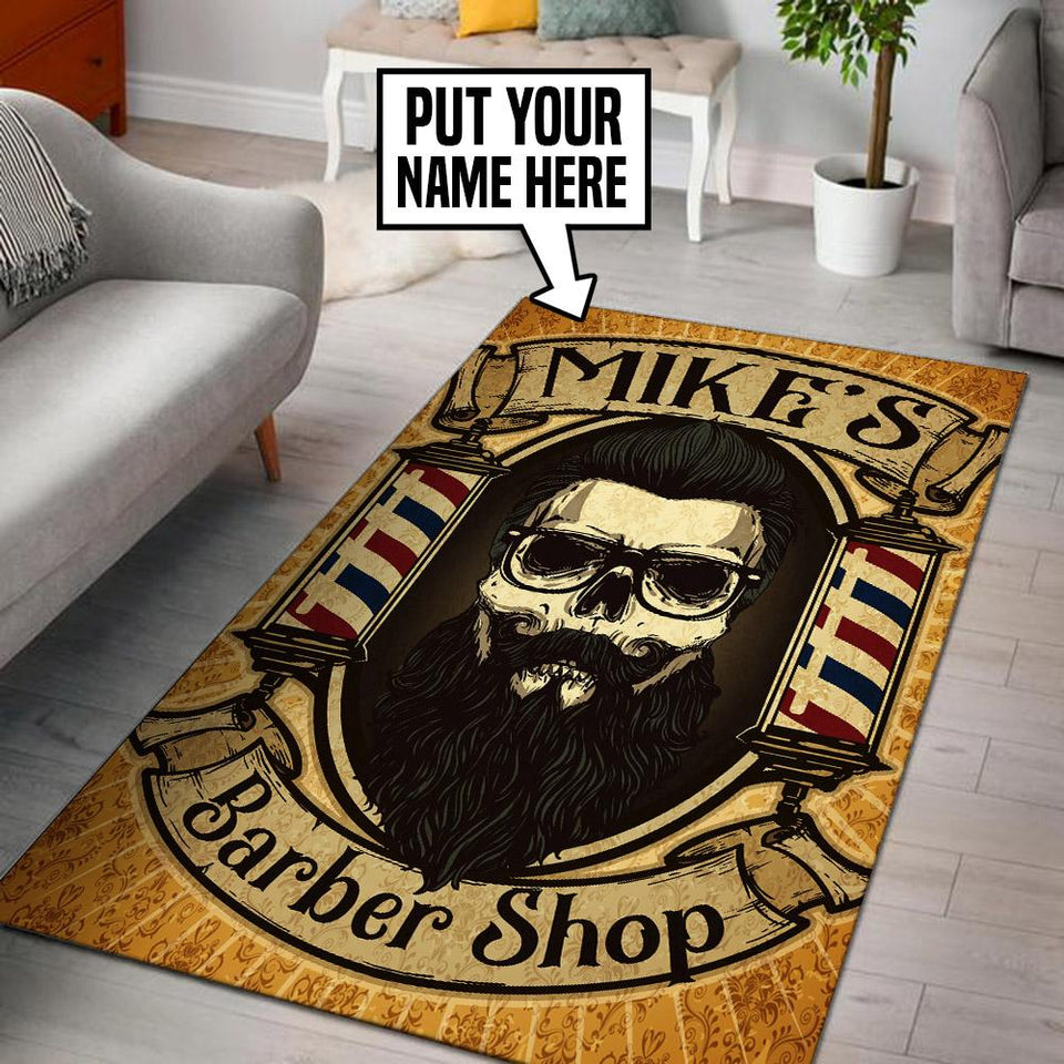 Personalized Barber Shop Rug 06007