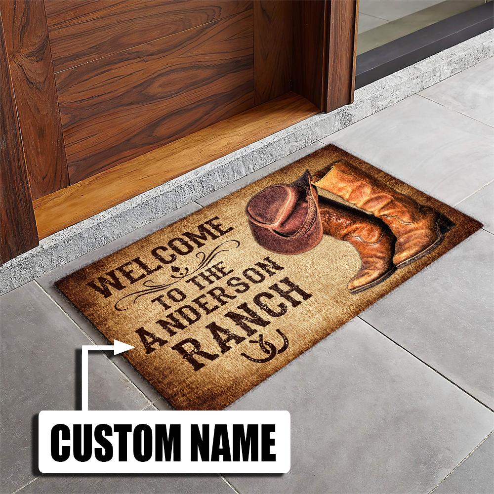 Personalized Ranch Door Mat Inside Rug Floor Outdoor Mats Decorations 07382