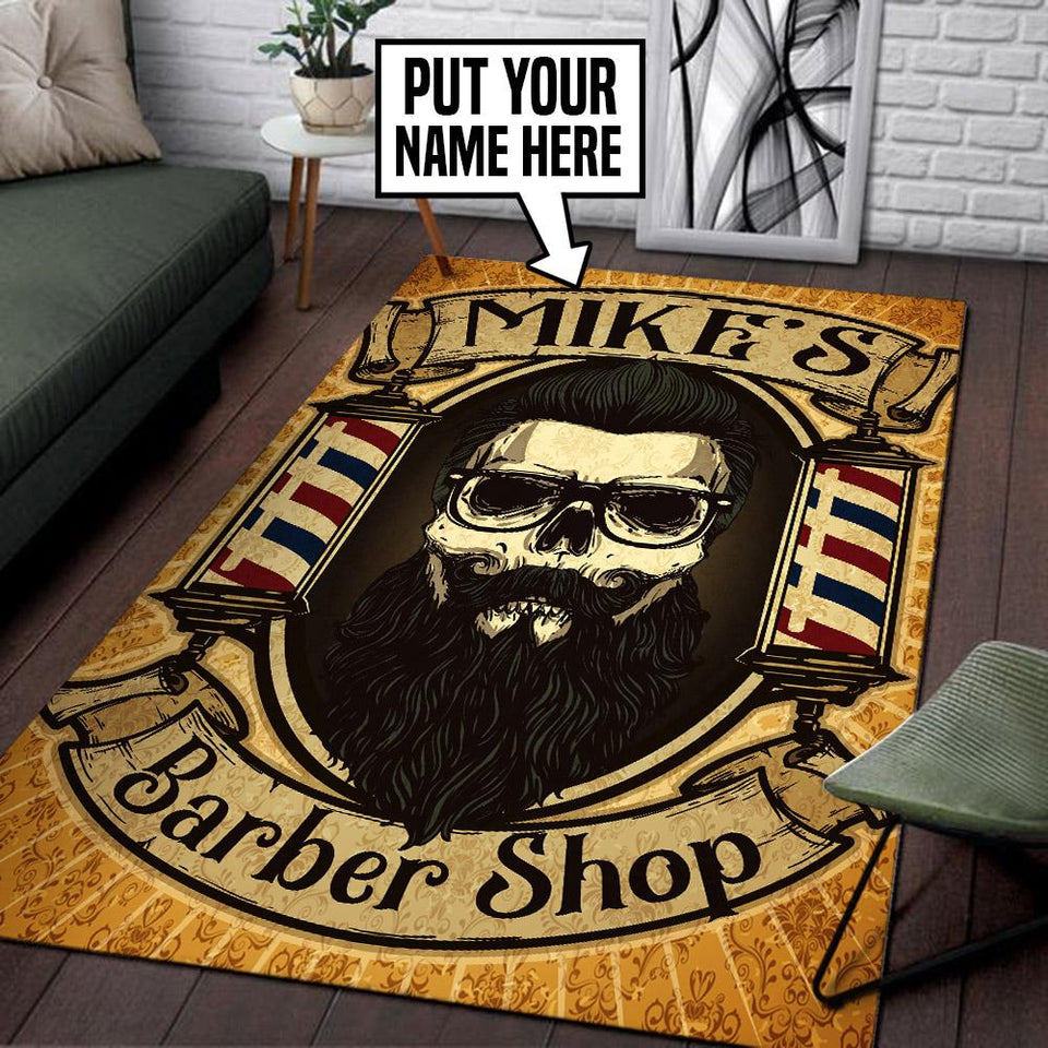 Personalized Barber Shop Rug 06007