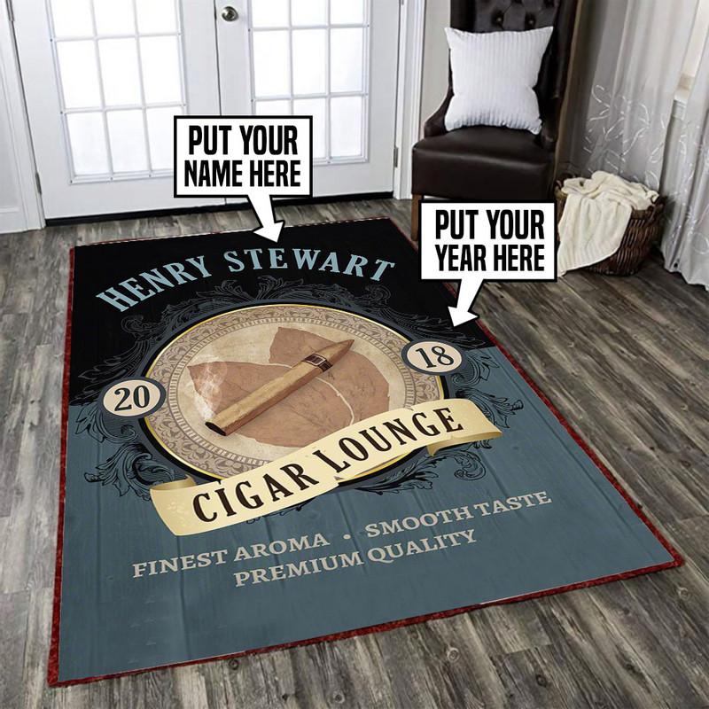 Personalized Cigar Lounge Rug 06255