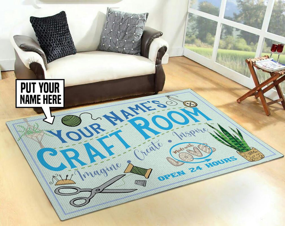 Personalized Craft Room Rug 05758