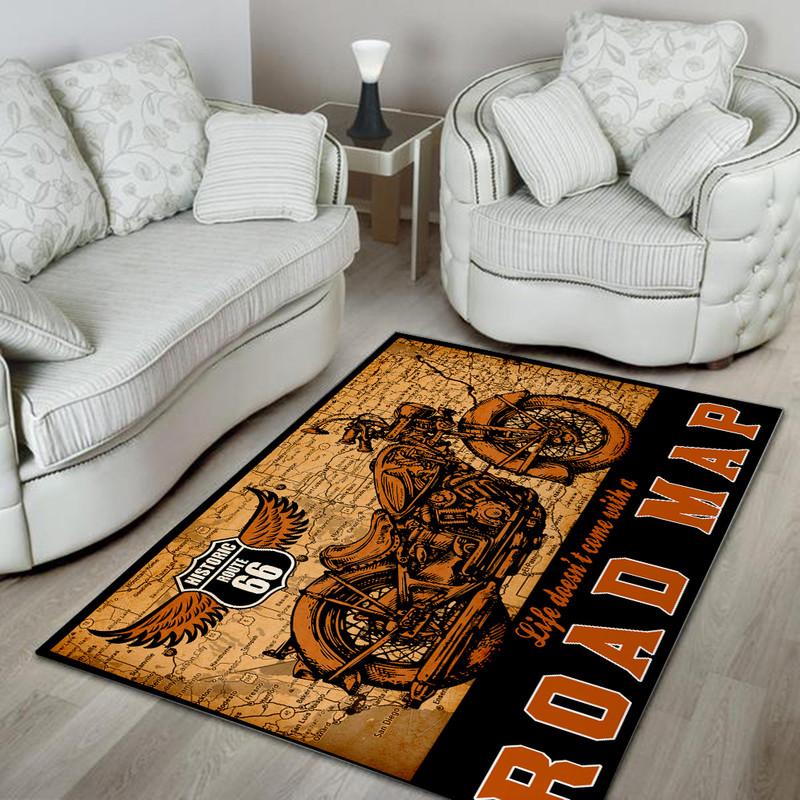 Road Map Route 66 Motorcycle Rug 05420