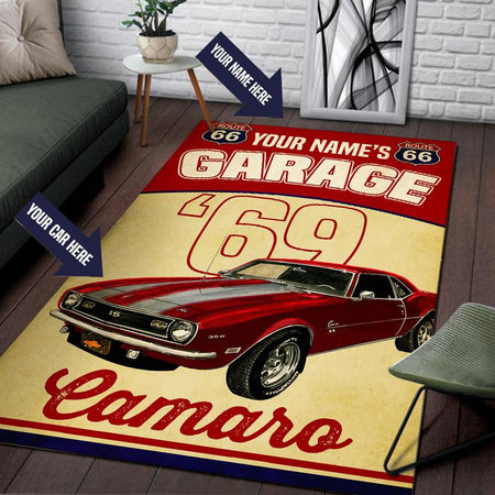 Personalize Vintage Garage Rug 05210