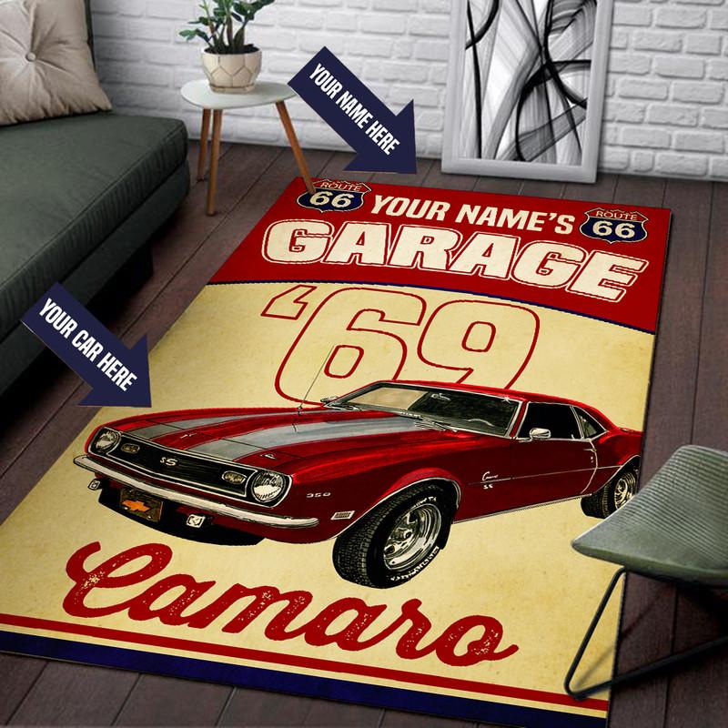 Personalize Vintage Garage Rug 05210
