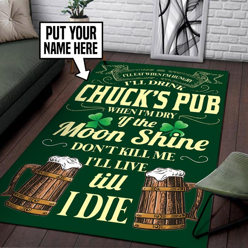 Personalized Irish Pub Rug 06138