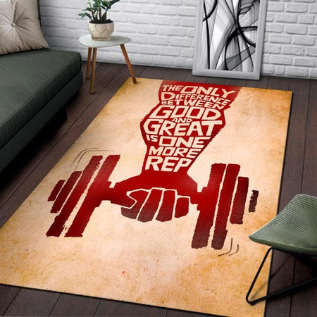 The Only Difference Between Good And Great Is One More Rep Rug 06641
