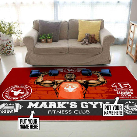 Personalized Fitness Club Rug 06722