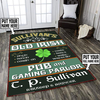 Personalized Irish Pub Rug 06236