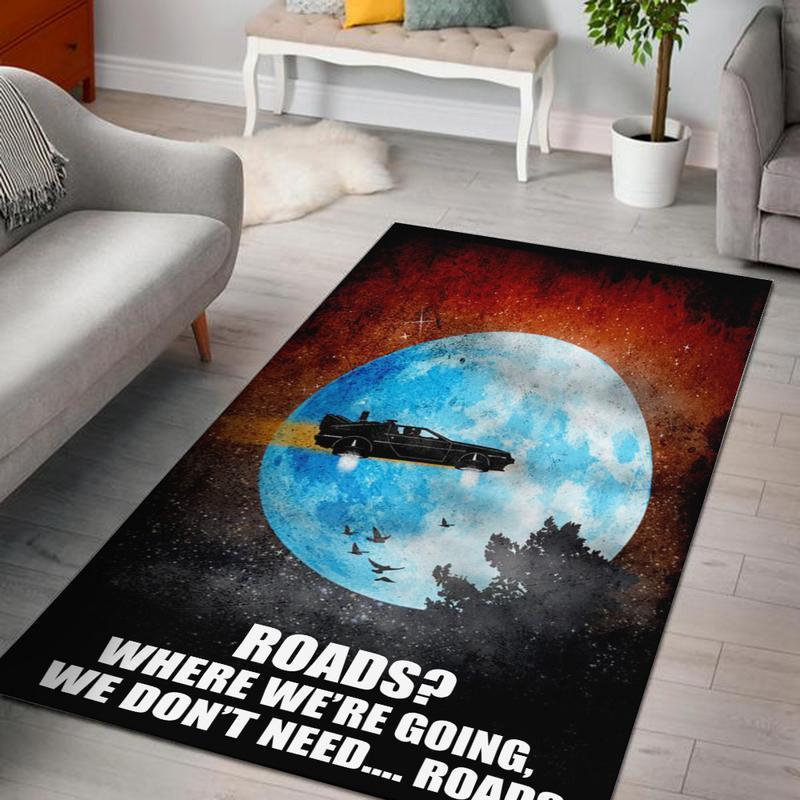 Btf Rug Back To The Future Delorean Bttf Time Machine 03293