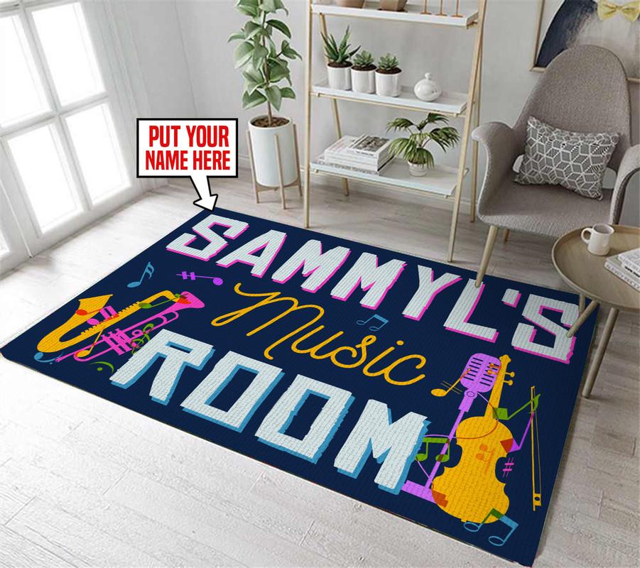 Personalized Music Room Rug 06300