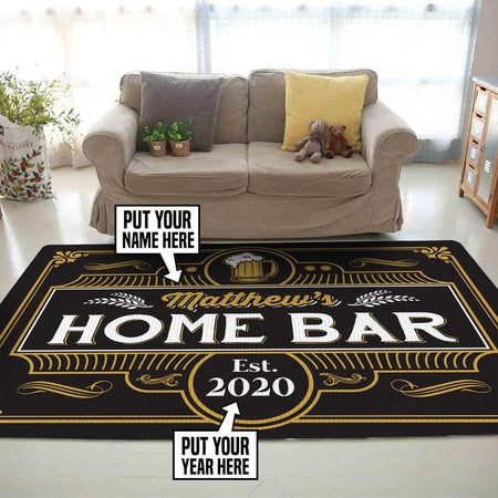 Personalized Home Bar Rug 06809