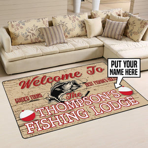 Personalized Fishing Lodge Rug 05352