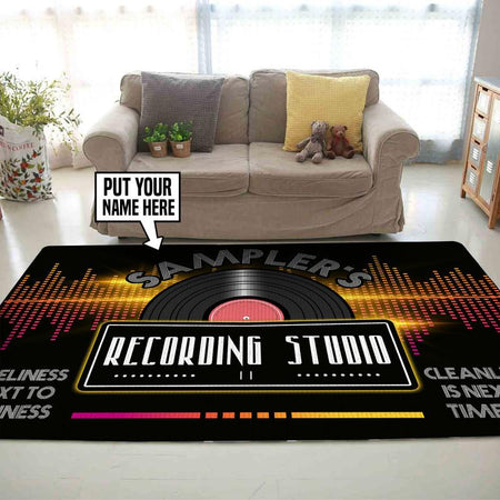 Personalized Music Studio Rug 06645