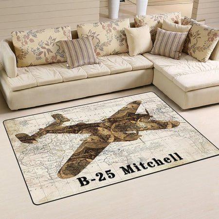 Doolittle North American B 25 Mitchell Rug 05181