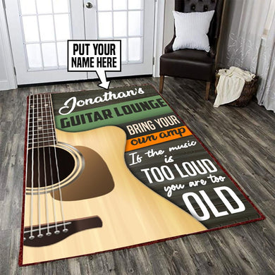 Personalized Guitar Lounge Rug 06222