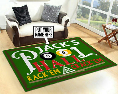 Personalized Pool Hall Rug 06626
