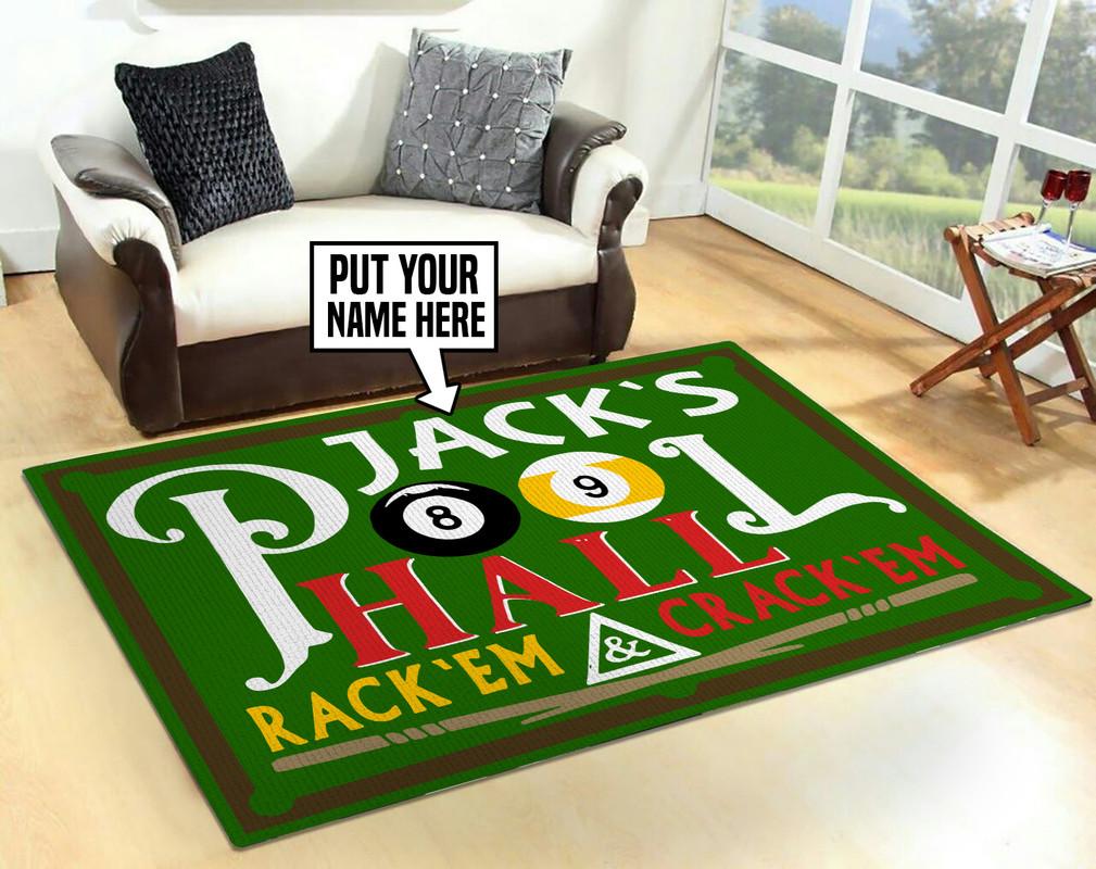 Personalized Pool Hall Rug 06626