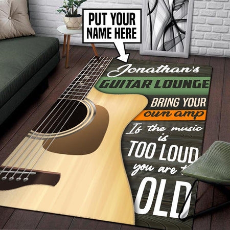 Personalized Guitar Lounge Rug 06222