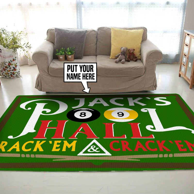 Personalized Pool Hall Rug 06626