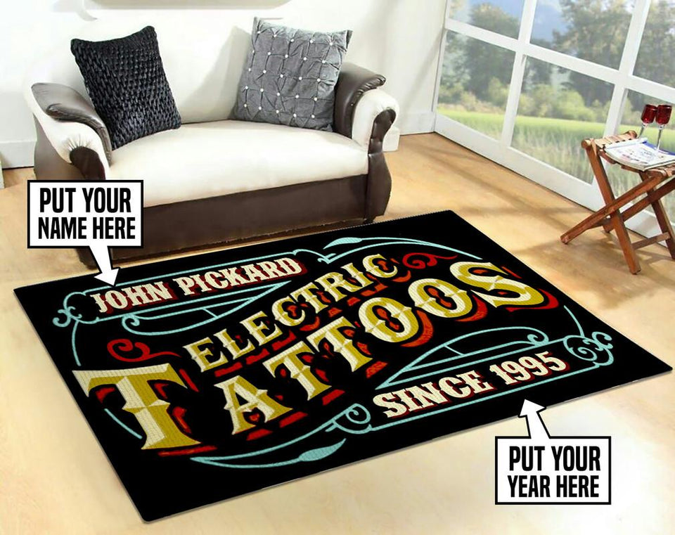Personalized Electric Tattoo Rug 06051