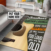 Personalized Guitar Lounge Rug 06222