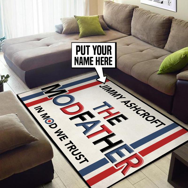 Personalized Modfather In Mod We Trust Rug 05556